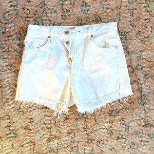 Citizens of Humanity womens white denim shorts 26